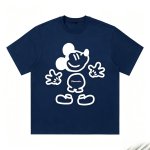 画像2: Broken Mickey Mouse Print Round-Neck T-Shirt　ユニセックス 男女兼用 ブロークンミッキーマウスプリントラウンドネックTシャツ (2)
