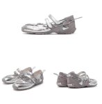 画像11: Ｗomen's Retro Velcro ballet-style wedge sneakers with a hidden wedge heel 隠しウェッジヒールプラットフォームレトロベルクロバレーシューズスニーカー (11)