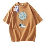 画像1: Unisex nasa x astronaut planet balloon diving T-shirt　男女兼用ユニセックスNASA ナサ 宇宙飛行士 惑星 プラネット バルーン ダイビングTシャツ (1)