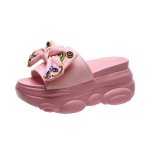 画像4: Women High-heeled Bjoux Stone slippers slippers shower sandals flip-flops slippers 厚底 プラットフォーム ストーン ビジュー リボン & パールサンダル シャワーサンダル　 (4)