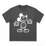 画像5: Broken Mickey Mouse Print Round-Neck T-Shirt　ユニセックス 男女兼用 ブロークンミッキーマウスプリントラウンドネックTシャツ (5)