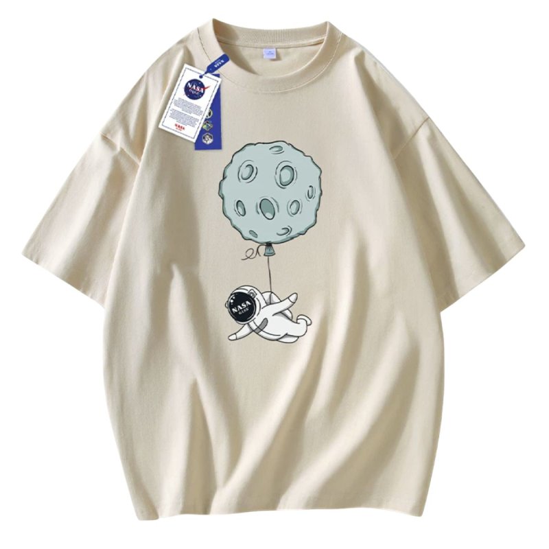 画像6: Unisex nasa x astronaut planet balloon diving T-shirt　男女兼用ユニセックスNASA ナサ 宇宙飛行士 惑星 プラネット バルーン ダイビングTシャツ (6)