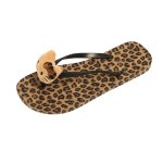 画像1:  Suntanned Hello Kitty x Leopard Print Thong Beach Sandalsshoes 　日焼けキティー×レオパードトングビーチサンダル スリッパ  シューズ　 (1)