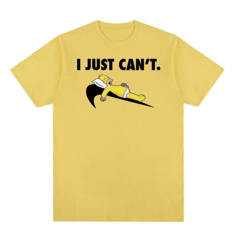 画像3: i just can't homer simpson printing t-shirts ユニセックス 男女兼用 i just can't ホーマーシンプソン プリントTシャツ (3)