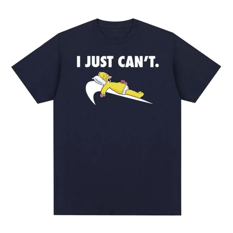 画像10: i just can't homer simpson printing t-shirts ユニセックス 男女兼用 i just can't ホーマーシンプソン プリントTシャツ (10)