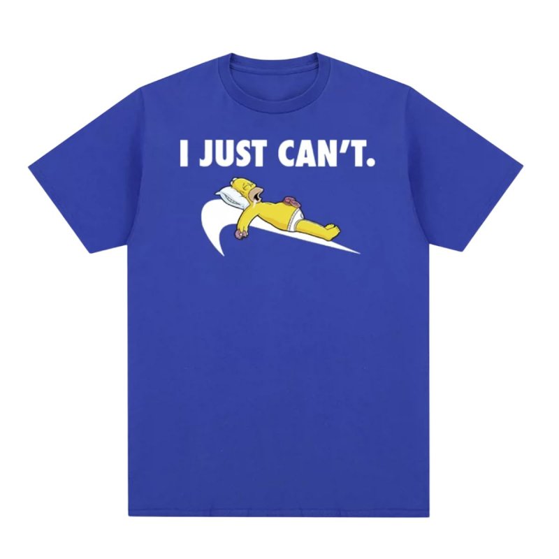 画像8: i just can't homer simpson printing t-shirts ユニセックス 男女兼用 i just can't ホーマーシンプソン プリントTシャツ (8)