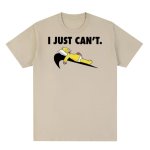 画像1: i just can't homer simpson printing t-shirts ユニセックス 男女兼用 i just can't ホーマーシンプソン プリントTシャツ (1)