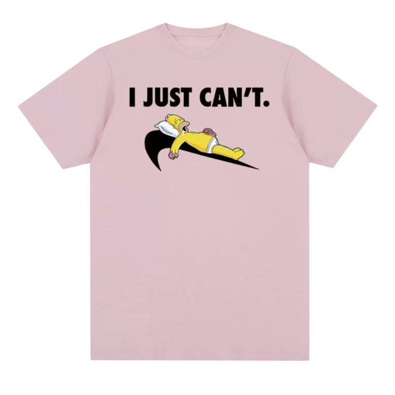 画像6: i just can't homer simpson printing t-shirts ユニセックス 男女兼用 i just can't ホーマーシンプソン プリントTシャツ (6)