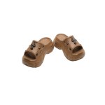 画像8: Cross metal platform sandals slippers  プラットフォーム厚底サンダルクロスメタル付きサンダル スリッパ (8)