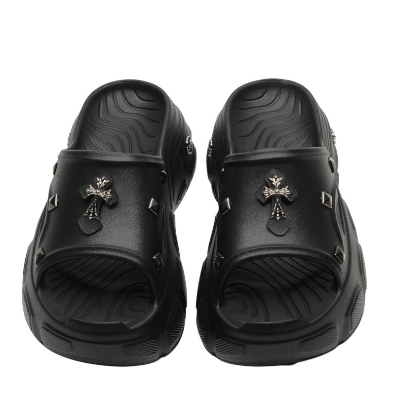 画像7: Cross metal platform sandals slippers  プラットフォーム厚底サンダルクロスメタル付きサンダル スリッパ (7)