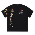 画像2: Unisex American Retro One point Pawcee Time Girls Print T-shirt アメリカンレトロ パワー ガールズ プリント 半袖ラウンドネック Tシャツ ユニセックス 男女兼用 　  (2)