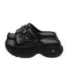画像6: Cross metal platform sandals slippers  プラットフォーム厚底サンダルクロスメタル付きサンダル スリッパ (6)