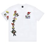 画像1: Unisex American Retro One point Pawcee Time Girls Print T-shirt アメリカンレトロ パワー ガールズ プリント 半袖ラウンドネック Tシャツ ユニセックス 男女兼用 　  (1)