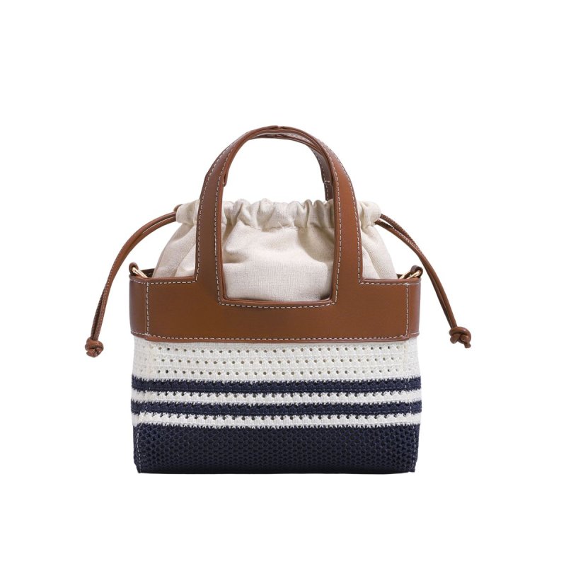 画像2: Leather handle square mini basket Tote Shoulde bag 　 レザーハンドルスクエアミニトートショルダーバッグ (2)