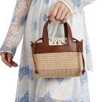 画像6: Leather handle square mini basket Tote Shoulde bag 　 レザーハンドルスクエアミニトートショルダーバッグ (6)