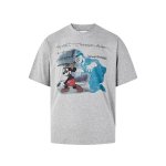 画像7: unisex Vintage Style Washed Mickey Mouse Print T-shirt   　ヴィンテージスタイル ウォッシュミッキーマウスプリント  半袖ラウンドネック Tシャツ ユニセックス 男女兼用 　  (7)