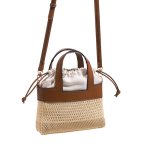 画像8: Leather handle square mini basket Tote Shoulde bag 　 レザーハンドルスクエアミニトートショルダーバッグ (8)
