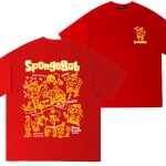 画像5: Sponge bob One Point back logo print t-shirts  キッズ ユニセックス 男女兼用スポンジボブ ワンポイント バックロゴプリントTシャツ (5)