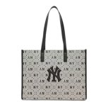 画像1: MLB Korea BIG DIA MONOGRAM JACQUARD L TOTE BAG Shopping bag 男女兼用 ユニセックス MLB Korea 刺繍 ジャカード トートバッグ キャンバストートショルダーバッグ ショッピングバッグ (1)