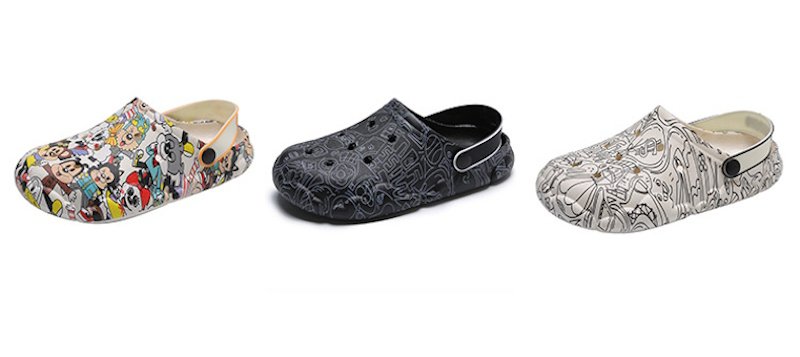 画像4:  Unisex PVC Cartoon Backst Pup Croc Sandals shoe slippers     男女兼用 PVCプラットフォーム厚底コミックプリントバックストラップクロックスリッパビーチサンダル シューズ (4)