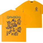 画像6: Sponge bob One Point back logo print t-shirts  キッズ ユニセックス 男女兼用スポンジボブ ワンポイント バックロゴプリントTシャツ (6)