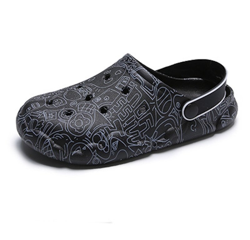 画像2:  Unisex PVC Cartoon Backst Pup Croc Sandals shoe slippers     男女兼用 PVCプラットフォーム厚底コミックプリントバックストラップクロックスリッパビーチサンダル シューズ (2)