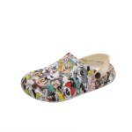画像1:  Unisex PVC Cartoon Backst Pup Croc Sandals shoe slippers     男女兼用 PVCプラットフォーム厚底コミックプリントバックストラップクロックスリッパビーチサンダル シューズ (1)