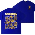 画像4: Sponge bob One Point back logo print t-shirts  キッズ ユニセックス 男女兼用スポンジボブ ワンポイント バックロゴプリントTシャツ (4)