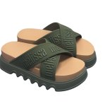 画像3: Platform Cross-Strap Slide Sandals　プラットフォーム厚底クロストラップサンダル スリッパ (3)