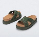 画像6: Platform Cross-Strap Slide Sandals　プラットフォーム厚底クロストラップサンダル スリッパ (6)