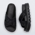 画像2: Platform Cross-Strap Slide Sandals　プラットフォーム厚底クロストラップサンダル スリッパ (2)