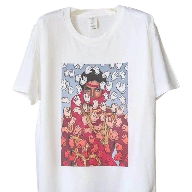 画像2: KAWS × Michael Jackson Print t-shirt unisex　男女兼用 ユニセックスカウズ×マイケルジャクソンプリント半袖Tシャツ (2)