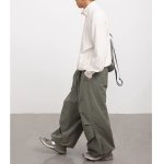 画像4: Unisex Quick-drying loose parachute pants　 男女兼用 韓国 ユニセックス クイックドライパラシュートルーズパンツパンツ ヒップホップ ストリートダンス カジュアル  (4)