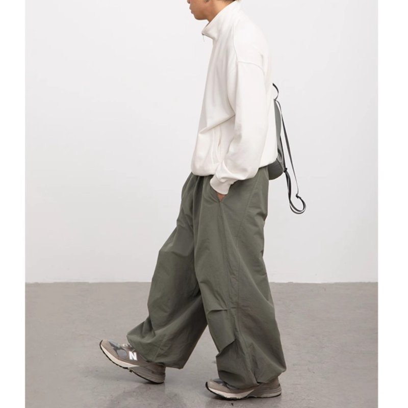 画像4: Unisex Quick-drying loose parachute pants　 男女兼用 韓国 ユニセックス クイックドライパラシュートルーズパンツパンツ ヒップホップ ストリートダンス カジュアル  (4)