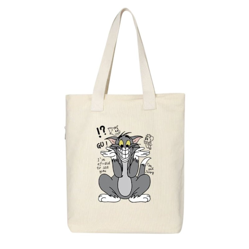 画像4: Tom and Jerry Canvas Tote Eco Bag トムとジェリーナサ×トム＆ジェリーキャンバストートエコバッグ (4)