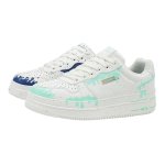 画像3: Graffiti paint stars & crosses Leather Lace-Up Sneakers shoes 男女兼用 ユニセックスペイント 落書き ＆クロスレザー 厚底 レースアップスニーカー (3)