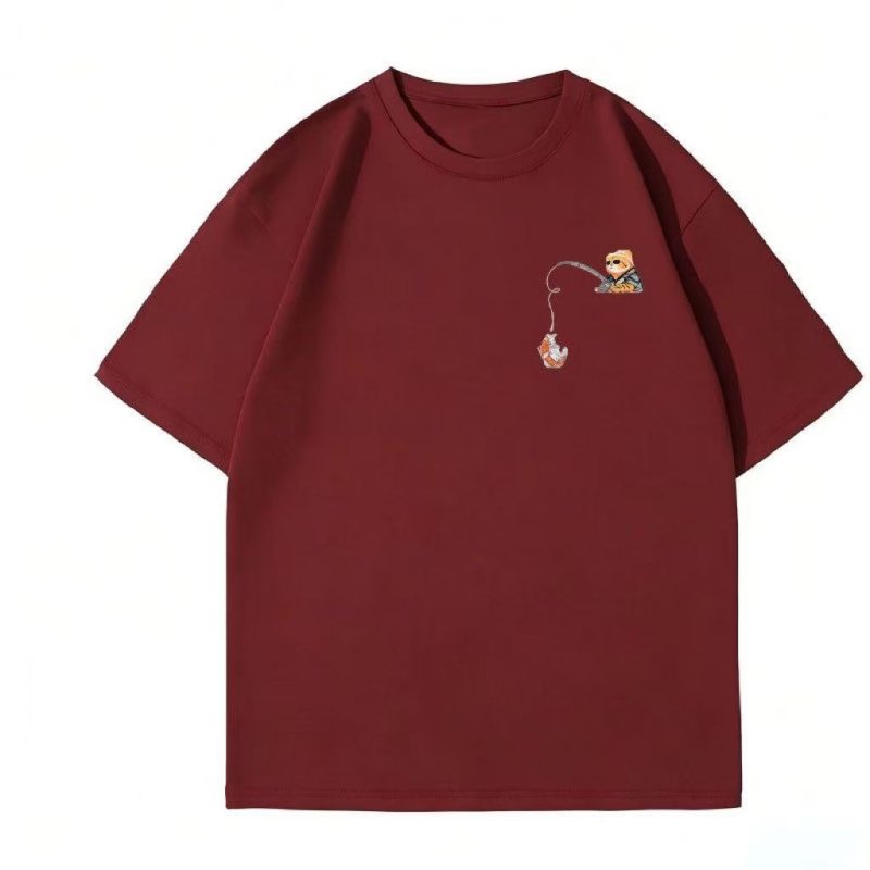 画像4: Unisex Cat-fishing motif small print short sleeve T-shirt 男女兼用  ユニセックス  キャットフィッシングワンポイントプリントTシャツ  (4)
