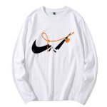 画像3: 24 Broken swoosh Sweat Long-Sleeve Tshirts ブロークンスウォッシュ 長袖Tシャツ 男女兼用 ユニセックス (3)