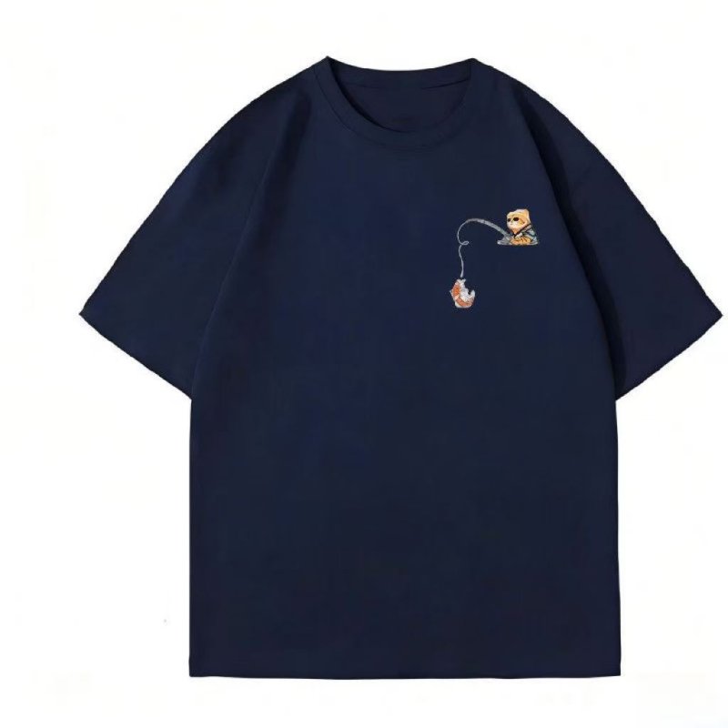 画像3: Unisex Cat-fishing motif small print short sleeve T-shirt 男女兼用  ユニセックス  キャットフィッシングワンポイントプリントTシャツ  (3)