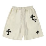 画像3: Unisex Cross Basketball High Street Sweatpants 5 Minute Pants ユニセックス 男女兼用 クロス 十字架 バスケットボール5分丈 ハイストリート スウェットショーツ ハーフパンツ (3)