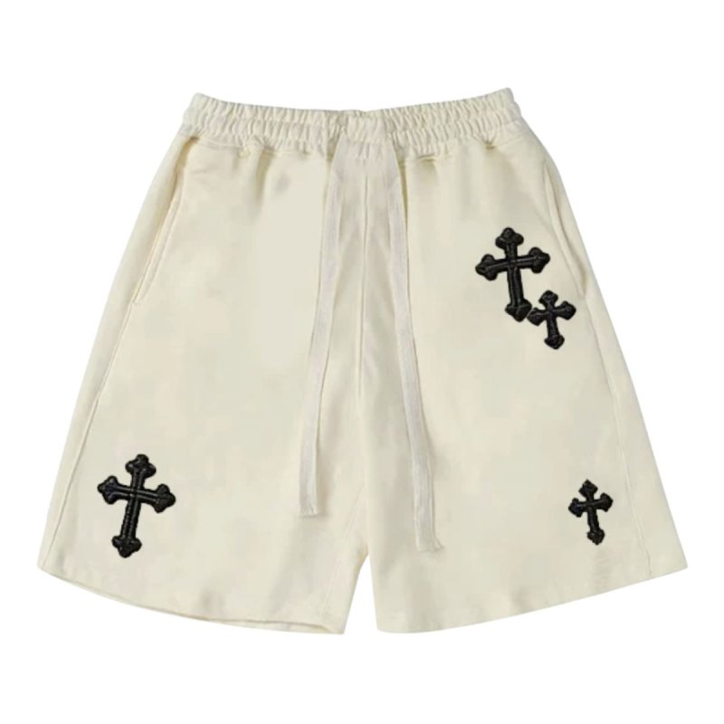 画像3: Unisex Cross Basketball High Street Sweatpants 5 Minute Pants ユニセックス 男女兼用 クロス 十字架 バスケットボール5分丈 ハイストリート スウェットショーツ ハーフパンツ (3)