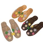 画像3: Women Transparent PVC Flat Sandals with Flower Detail 　フラワーモチーフ付き透明カラーフラットサンダルスリッパ (3)