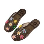 画像2: Women Transparent PVC Flat Sandals with Flower Detail 　フラワーモチーフ付き透明カラーフラットサンダルスリッパ (2)