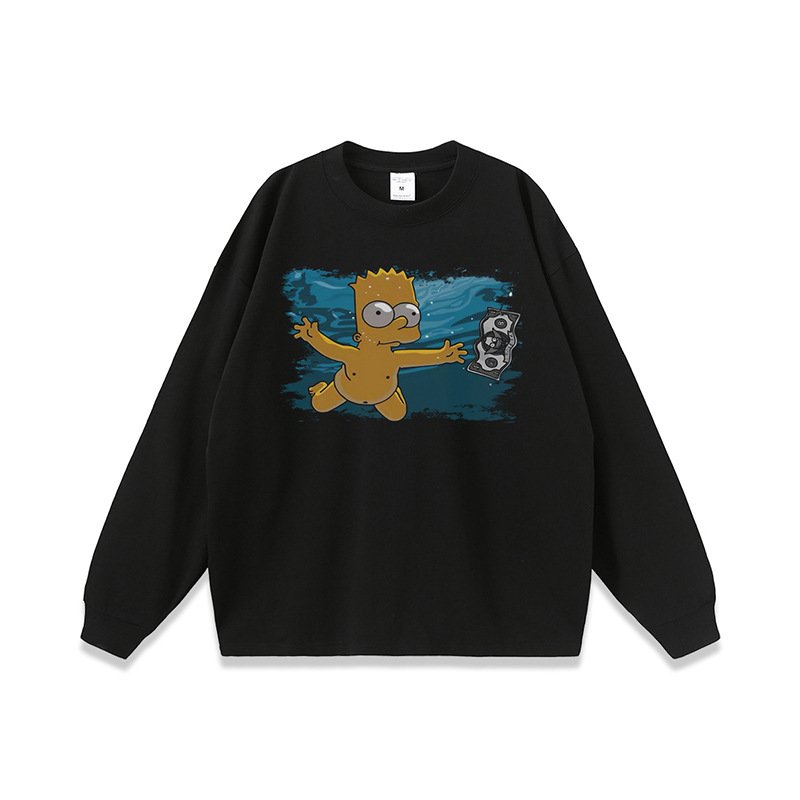 画像4: Unisex The simpsons flying Simpson Vintage Style T-Shirt  オアシス ザ・シンプソンズ ヴィンテージスタイル 古着風 ヴィンテージ風 プリント 半袖ラウンドネック Tシャツ ユニセックス 男女兼用 (4)