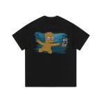 画像1: Unisex The simpsons flying Simpson Vintage Style T-Shirt  オアシス ザ・シンプソンズ ヴィンテージスタイル 古着風 ヴィンテージ風 プリント 半袖ラウンドネック Tシャツ ユニセックス 男女兼用 (1)