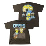 画像2: Unisex Oasis x The simpsons Vintage Style T-Shirt  オアシス ザ・シンプソンズ ヴィンテージスタイル 古着風 ヴィンテージ風 プリント 半袖ラウンドネック Tシャツ ユニセックス 男女兼用 バンドT (2)