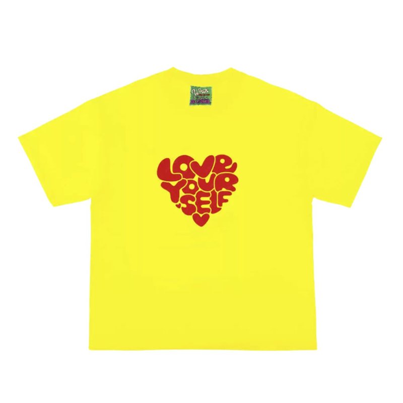 画像4: Unisex Love Your Self heart print t-shirt 男女兼用 ユニセックスハート ラブユアセルフ プリントTシャツ (4)