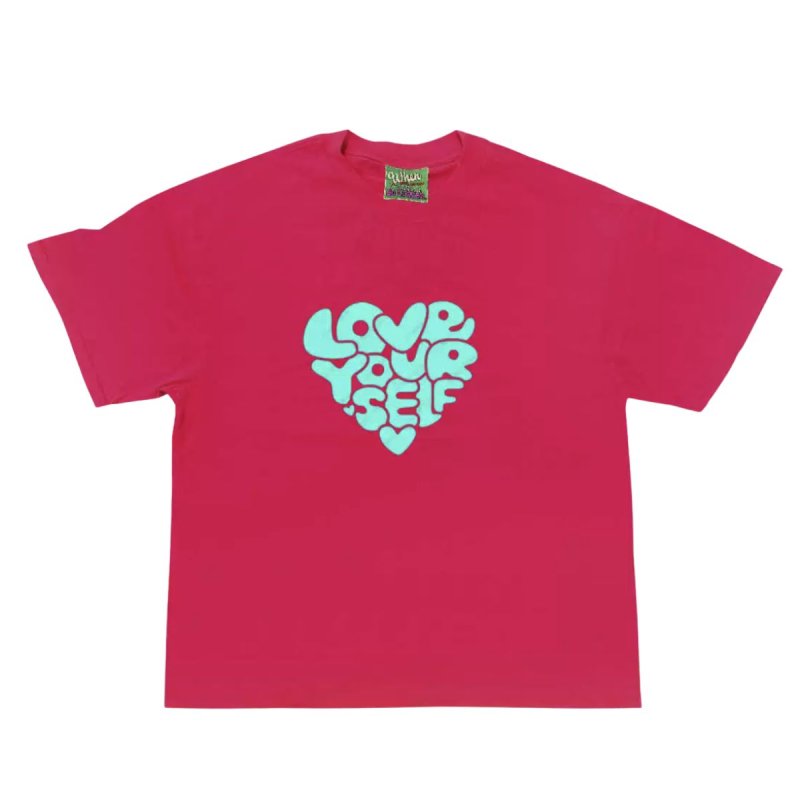 画像2: Unisex Love Your Self heart print t-shirt 男女兼用 ユニセックスハート ラブユアセルフ プリントTシャツ (2)