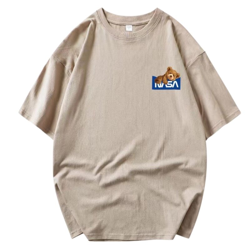 画像1: Nasa x Bear T-shirt ユニセックス 男女兼用 ナサ×クマ ベア プリント Tシャツ (1)