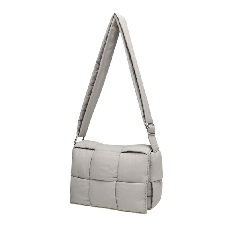 画像1: Small & Large Quilted padded down cassette bag cross body shoulder bag スモール キルティング 絞り ペディング カセット クロスバッグ ショルダートート ポシェット (1)